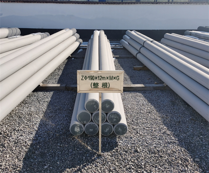 新建190×12米钢筋混凝土水泥电线杆
